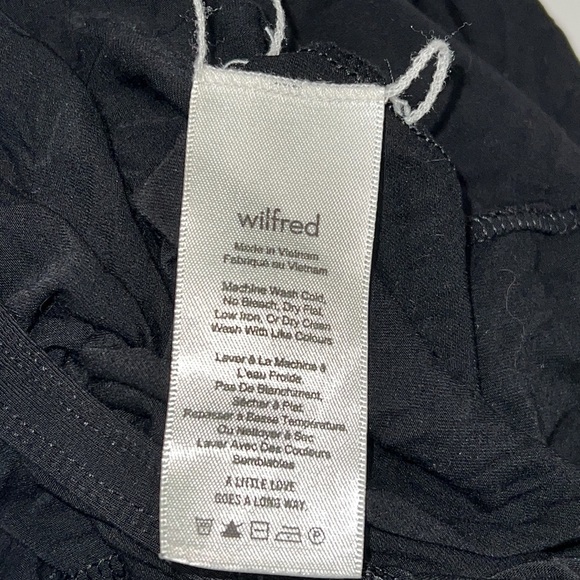 Aritzia Wilfred Black Off the Shoulder Ruffle Thong Bodysuit size Small - Picture 12 of 16